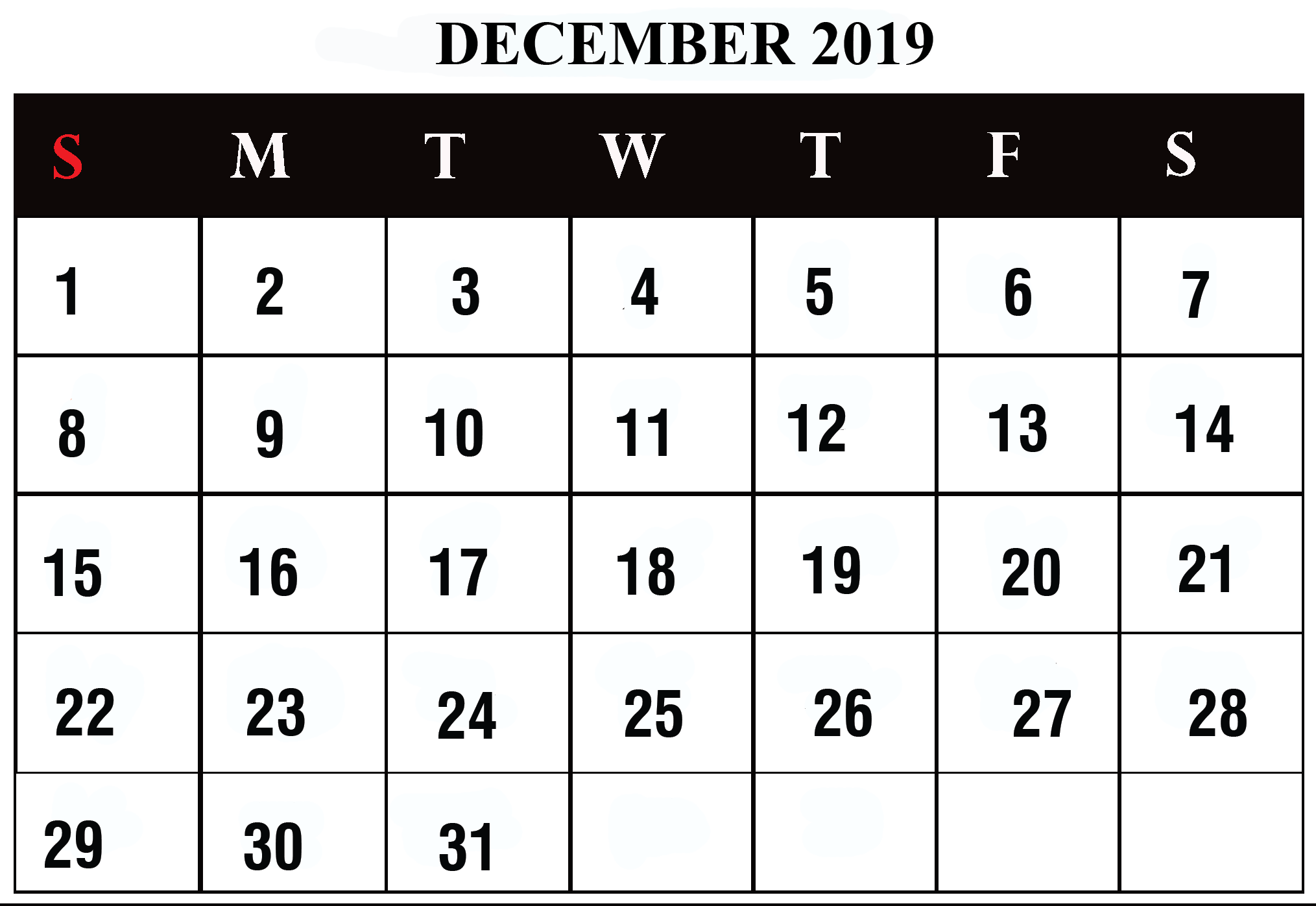 December Calendar 2019