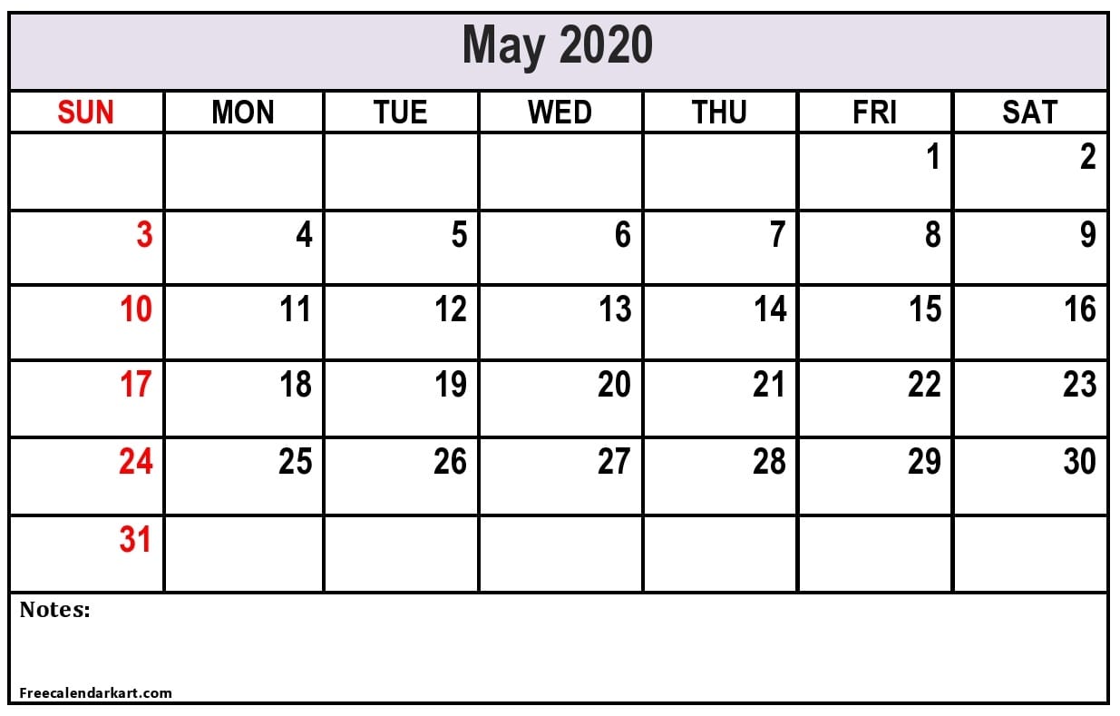 May 2020 Calendar Holy Week