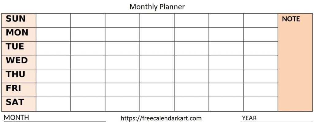 Monthly Planner Online