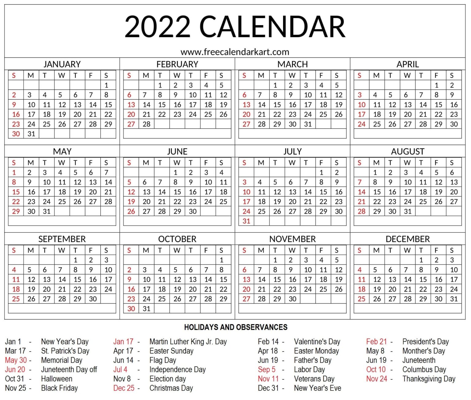March 2022 Calendar Printable Monthly Template Download