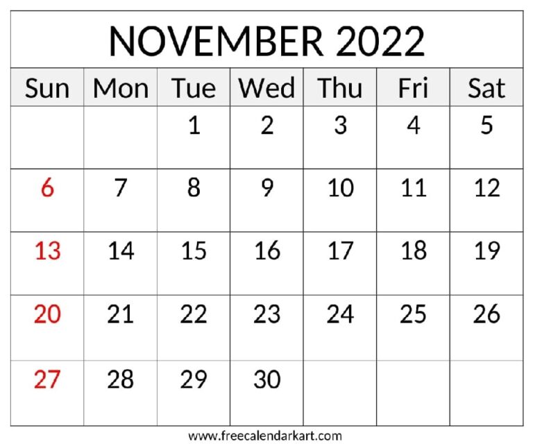 2022 Calendar With Holidays - Free Calendar Kart